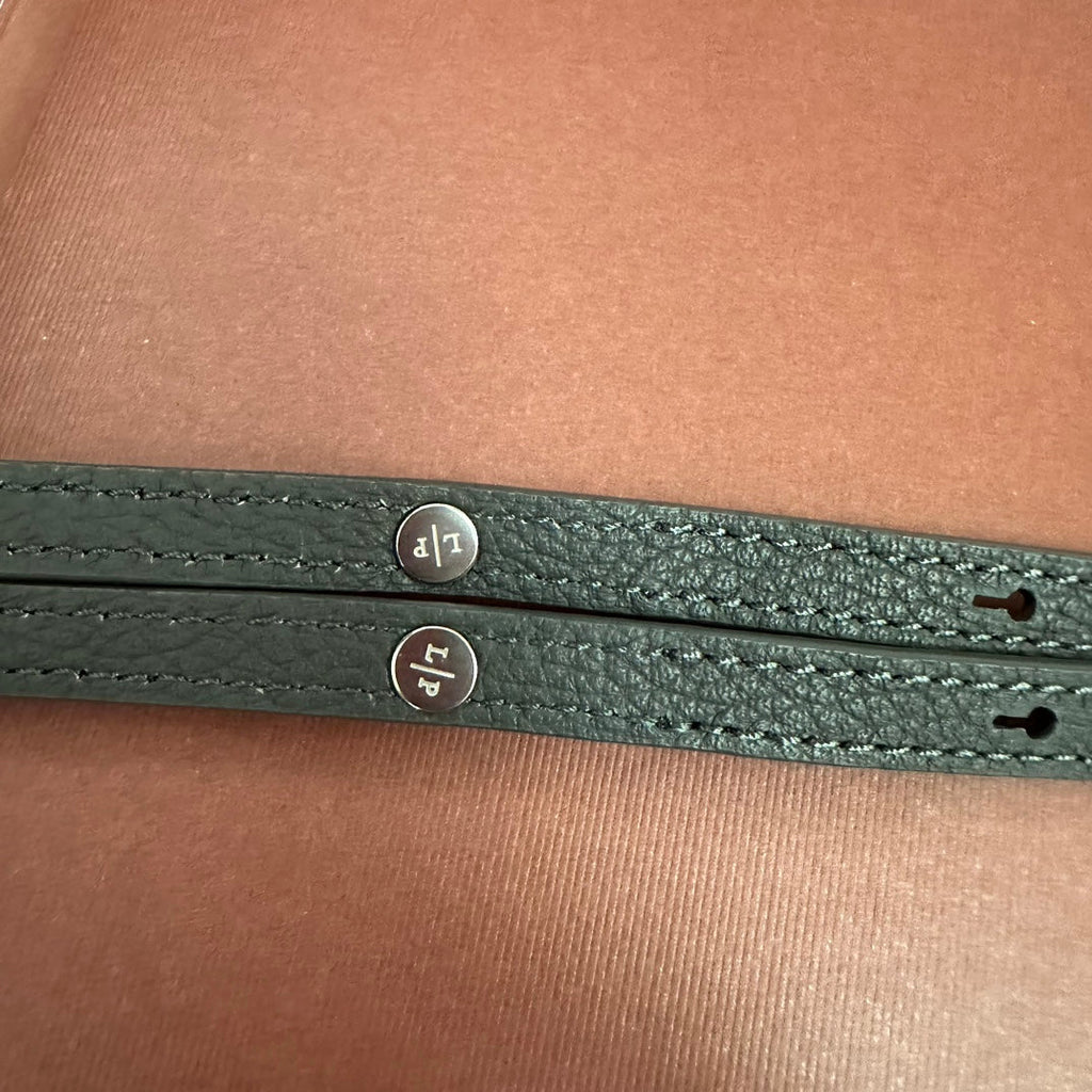 EXTRA POCKET BACKPACK L23.5 IN GRAY CALFSKIN WITH SILVER HARDWARE