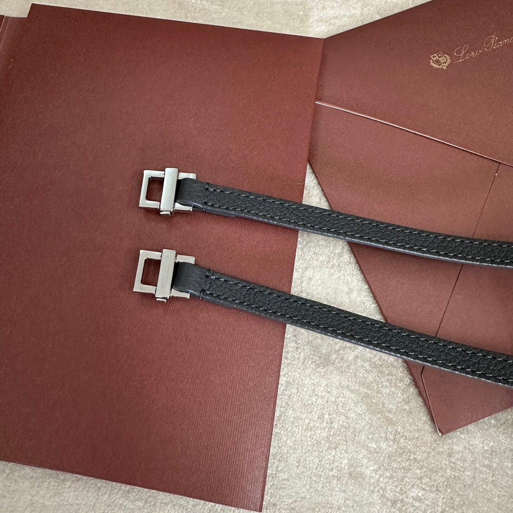 EXTRA POCKET BACKPACK L23.5 IN GRAY CALFSKIN WITH SILVER HARDWARE