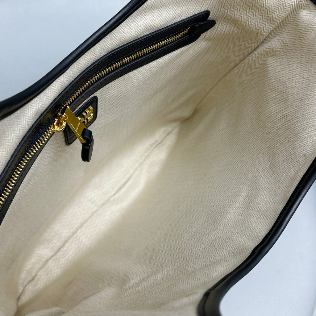 HOBO 40 TOTE IN PATCHWORK BLACK CALFSKIN