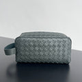 INTRECCIATO CLUTCH 26 IN CORDUROY GRAY CALFSKIN