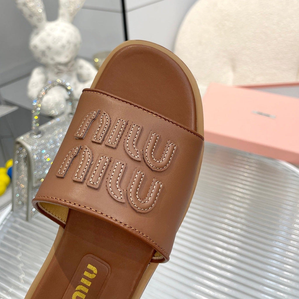 Slippers Brown Leather