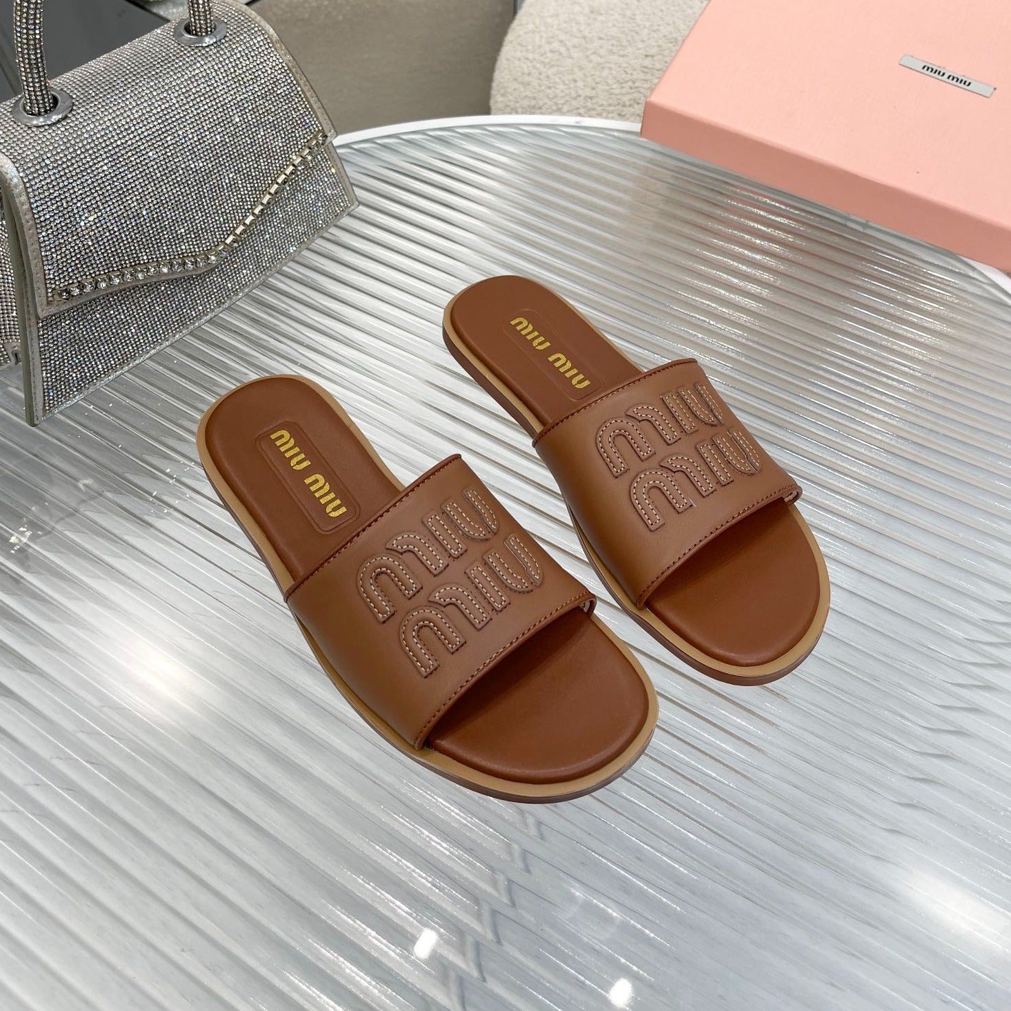 Slippers Brown Leather