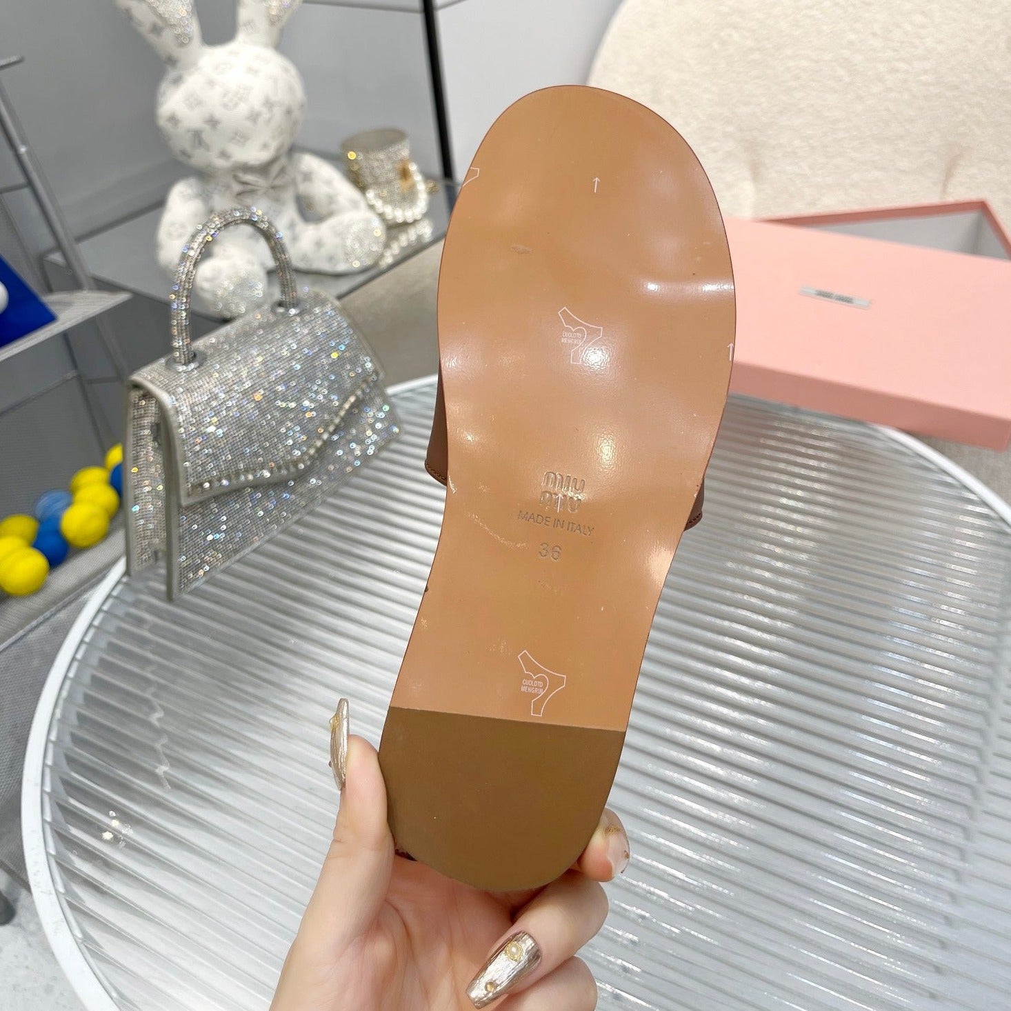 Slippers Brown Leather