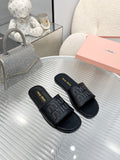 Slippers Black Leather
