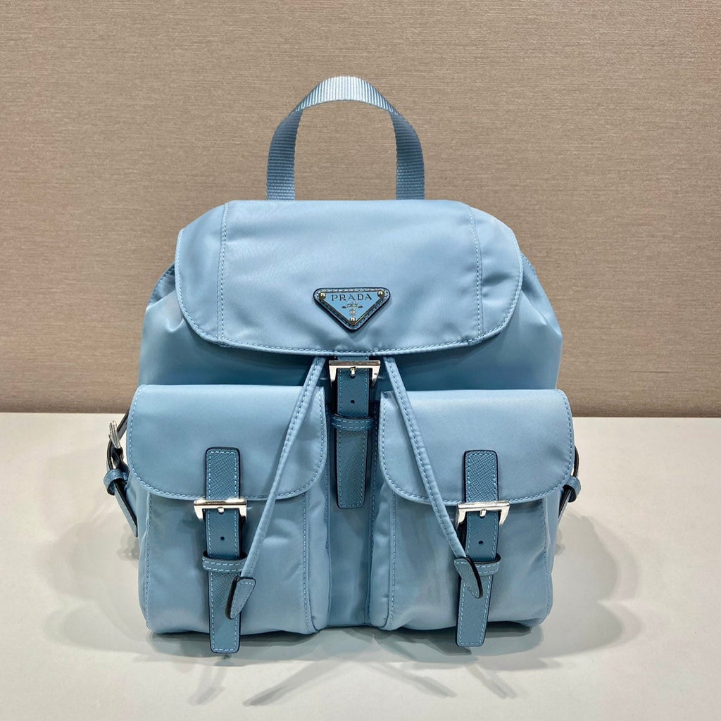 SMALL BACKPACK 28 IN SKY BLUE PARACHUTE FABRIC