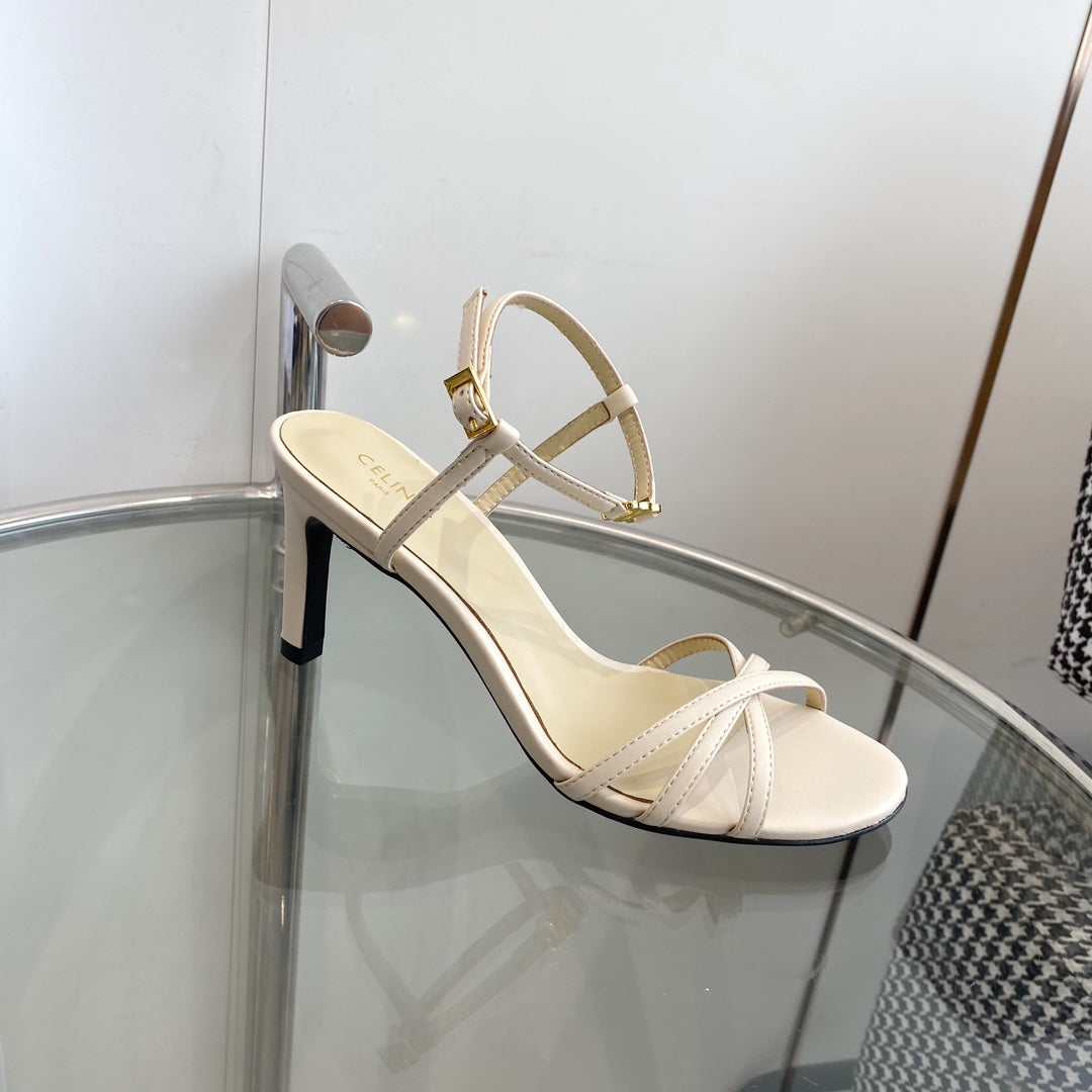 HIGH HEEL 65MM IN BEIGE CREAM CALFSKIN