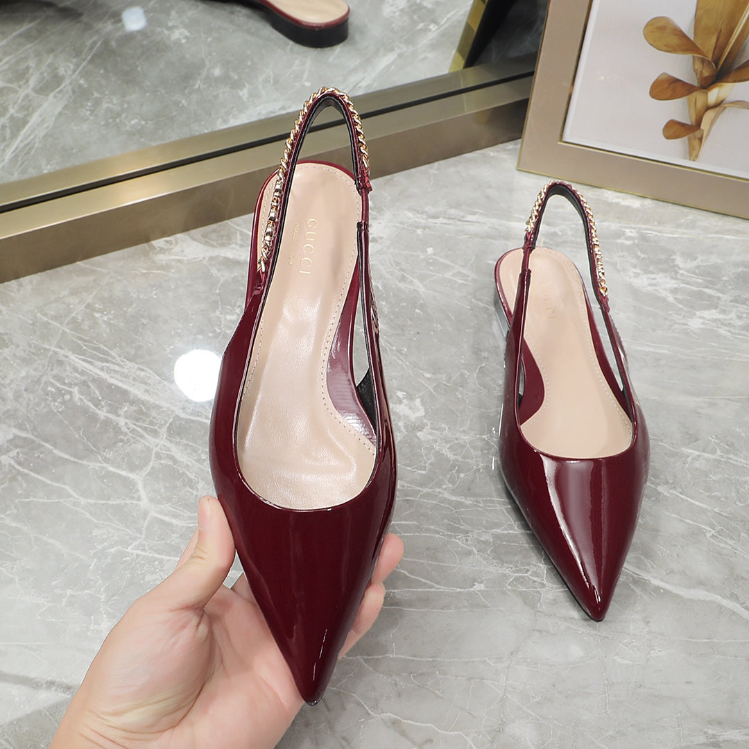 GG  Signoria Ballet Flat red wine