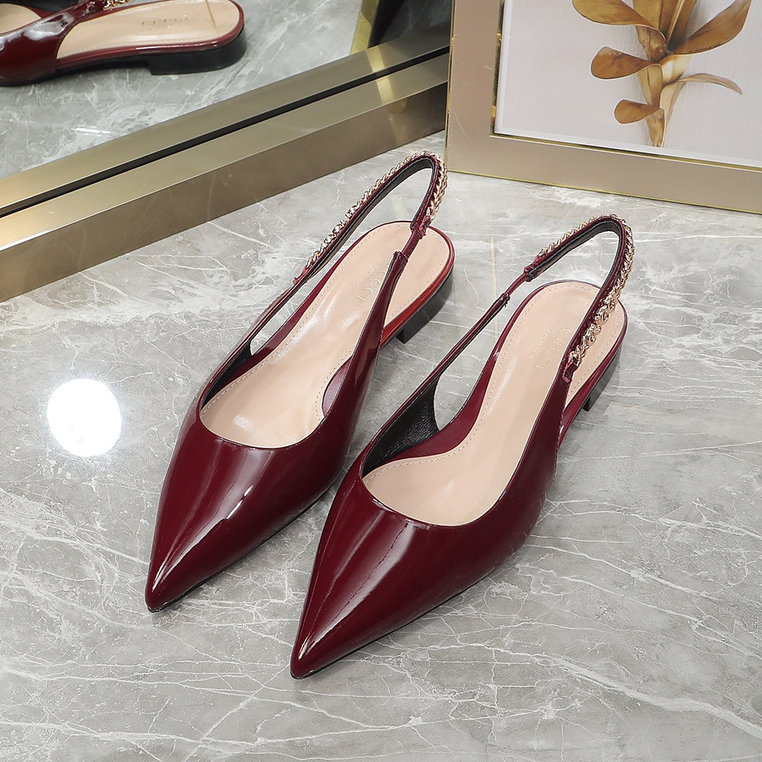GG  Signoria Ballet Flat red wine