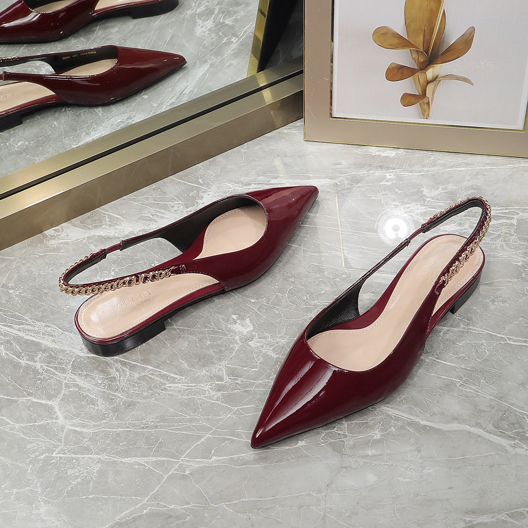 GG  Signoria Ballet Flat red wine