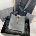 LE 5 À 7 SMALL SUPPLE 23 IN GRAY LAMBSKIN GOLD BUCKLE