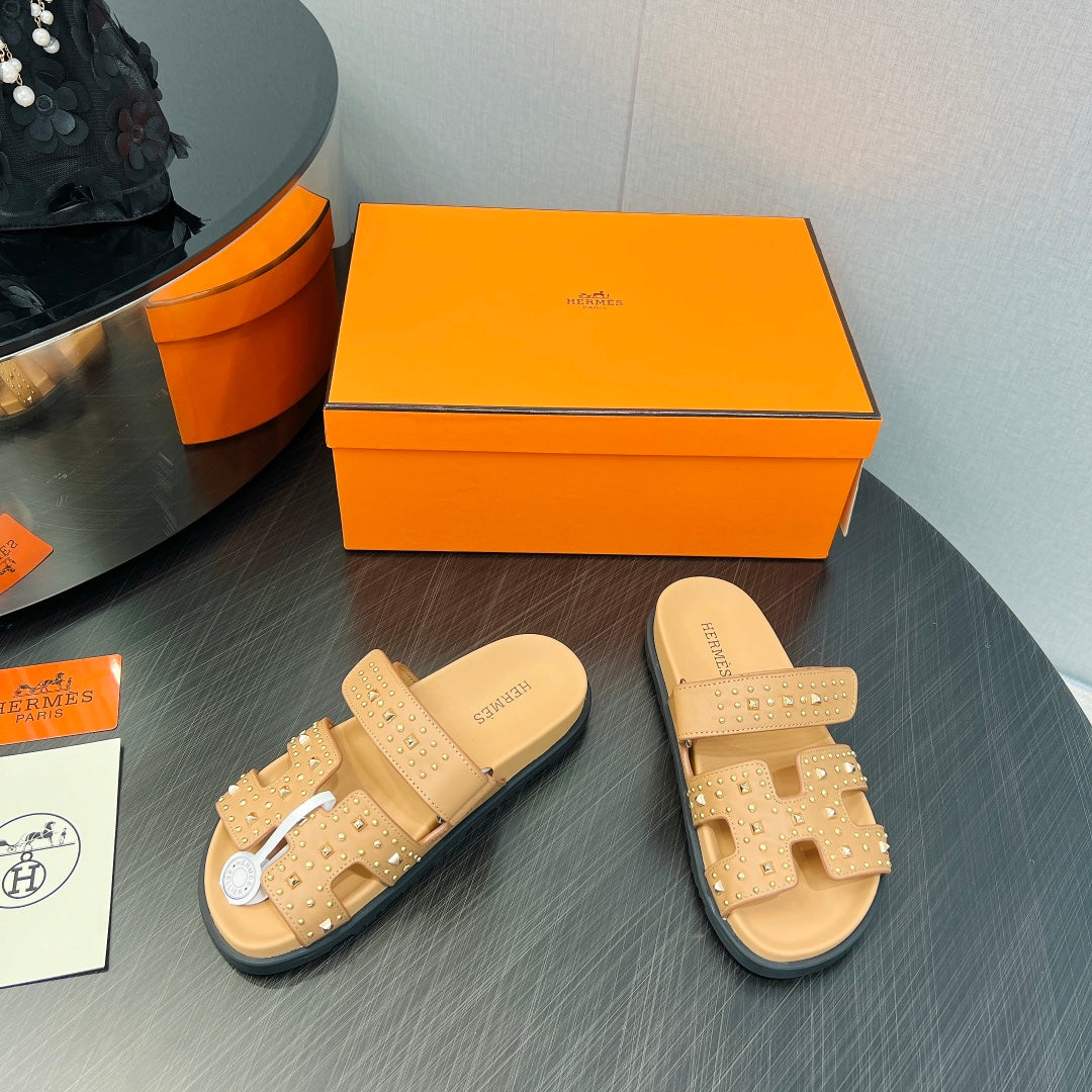 CHYPRE SANDAL LIGHT ORANGE CALFSKIN SPECIAL