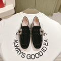 MINI BROCHE VIVIER BUCKLE LOAFERS IN BLACK PATENT CALFSKIN