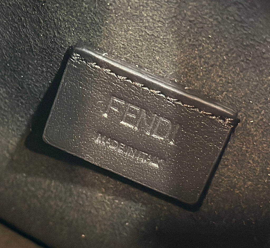 FENDI MEDIUM 27 BAG IN TRUE BLUE MONOGRAM DENIM GOLD HARDWARE