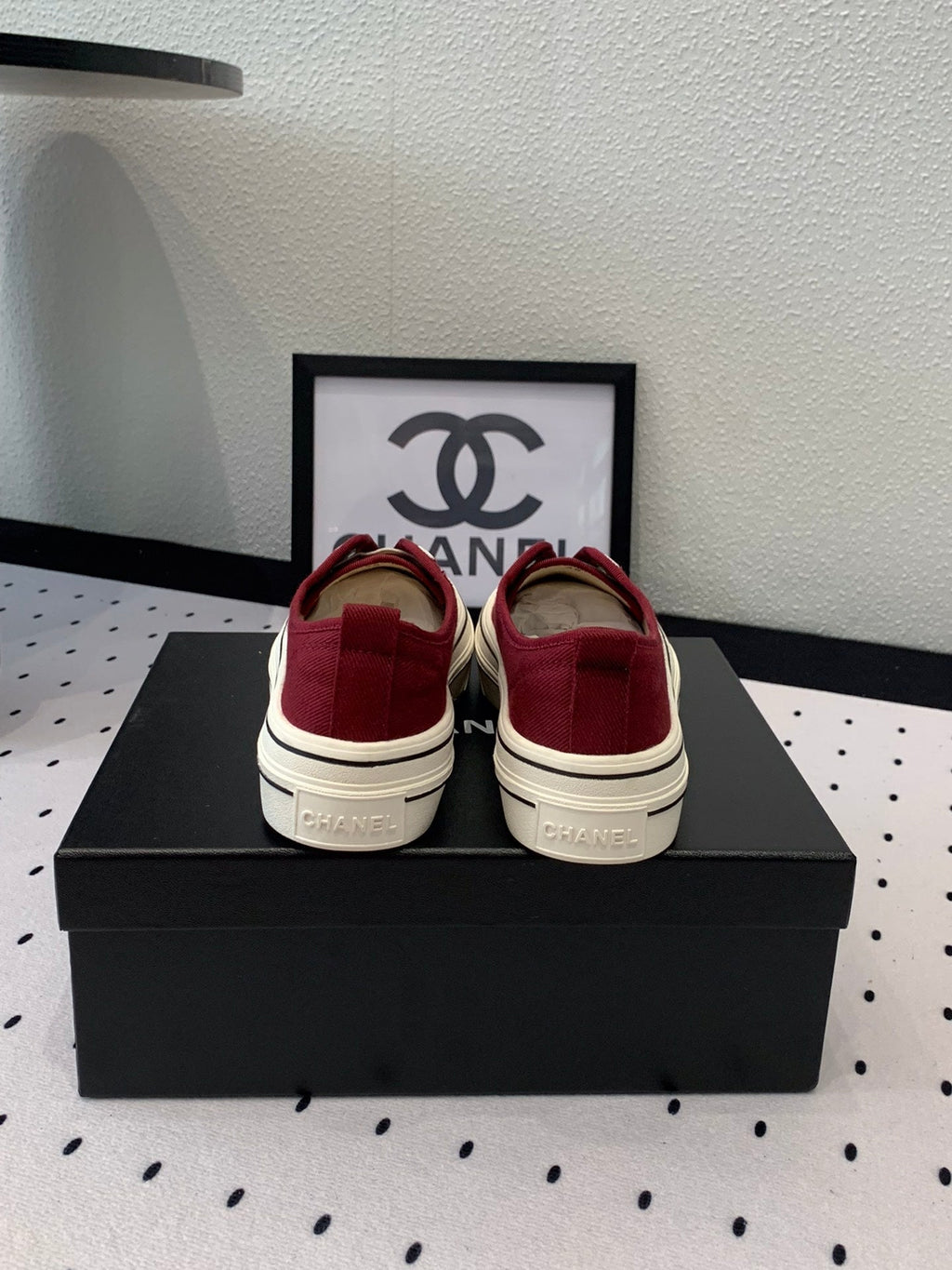 LACELESS SNEAKERS PLATFORM IN ROSEWOOD CANVAS