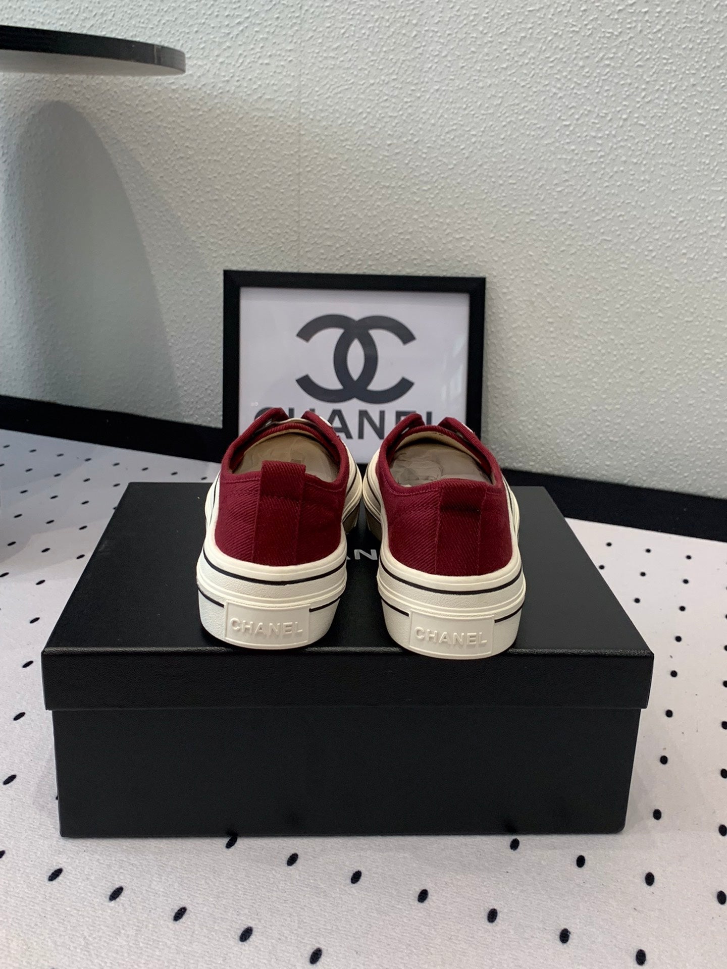 LACELESS SNEAKERS PLATFORM IN ROSEWOOD CANVAS