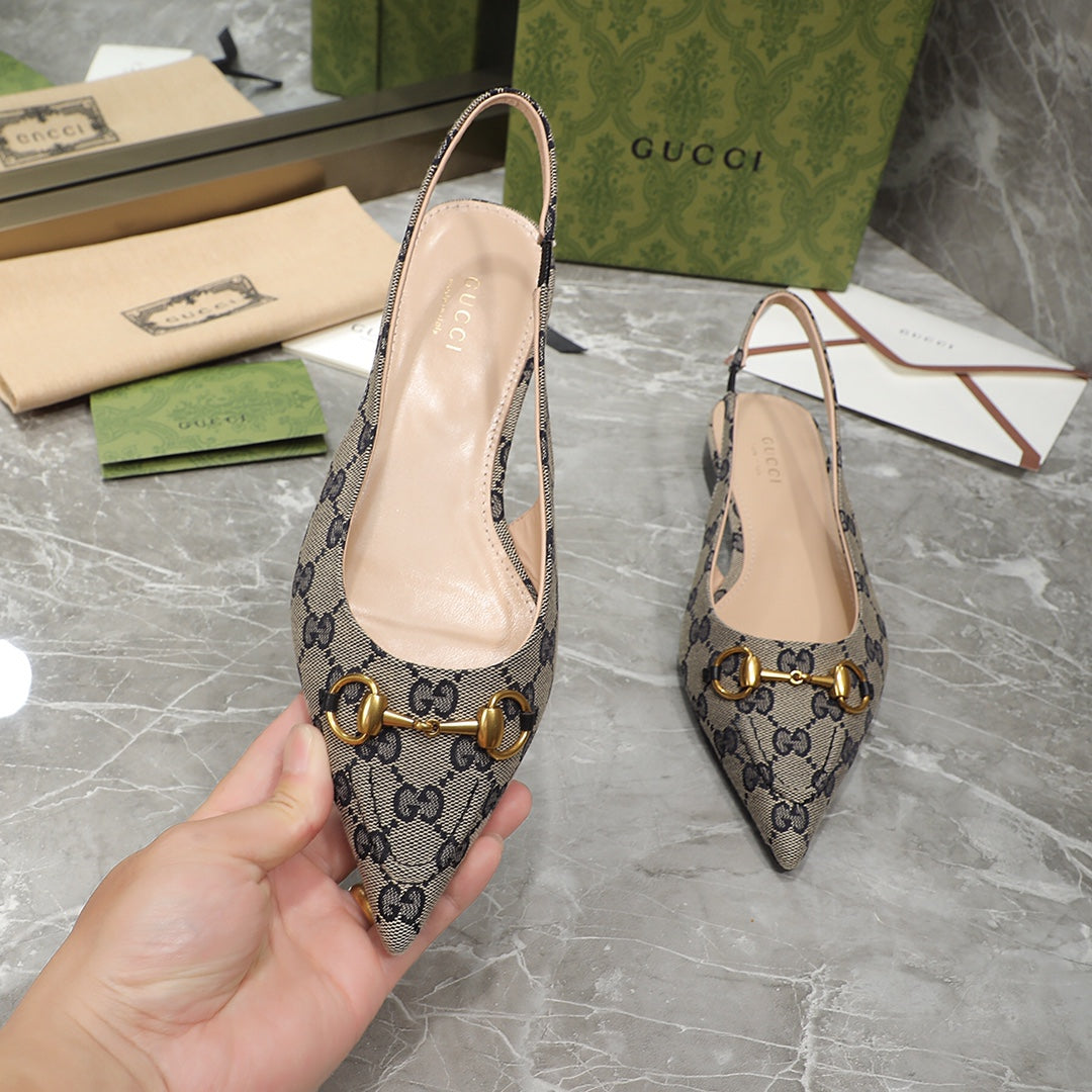 GG  Flat Sandals Black Caro