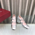 LP ROGER VIVIER SANDAL SILVER LEATHER