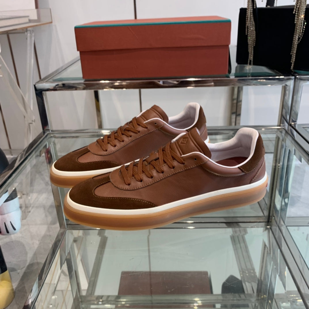 LP TENNIS WALK SNEAKERS BROWN AND CHOCOLATE CALFSKIN