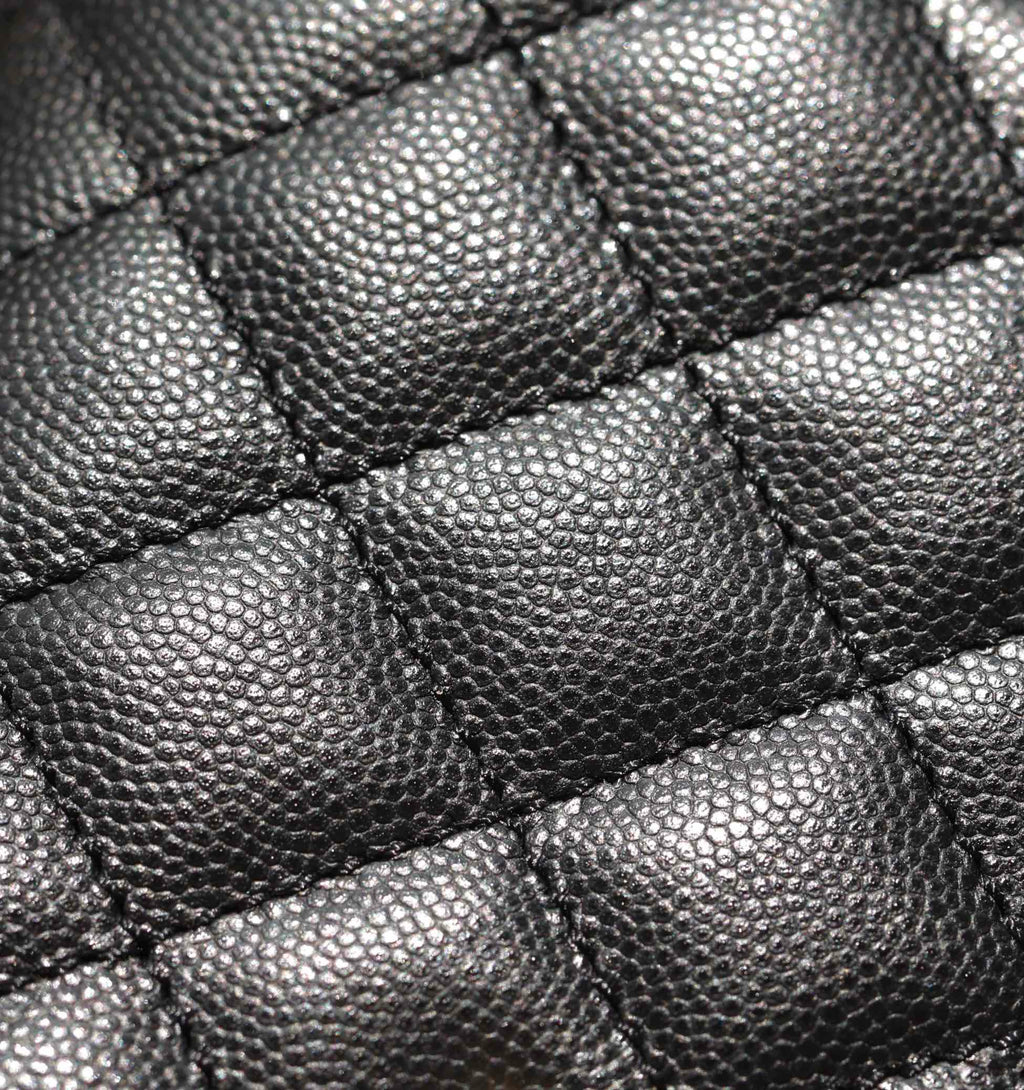 CHANEL 25S FLAP BAG 24 CM IN BLACK LAMBSKIN WITH GOLD HARDWARE