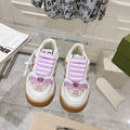 GG SCREENER 50 SNEAKER WHITE AND PURPLE CALFSKIN