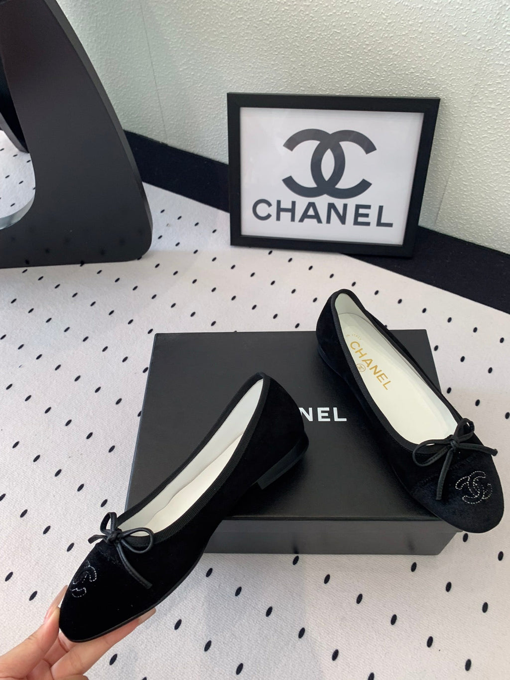 BALLET FLAT BLACK VELVET