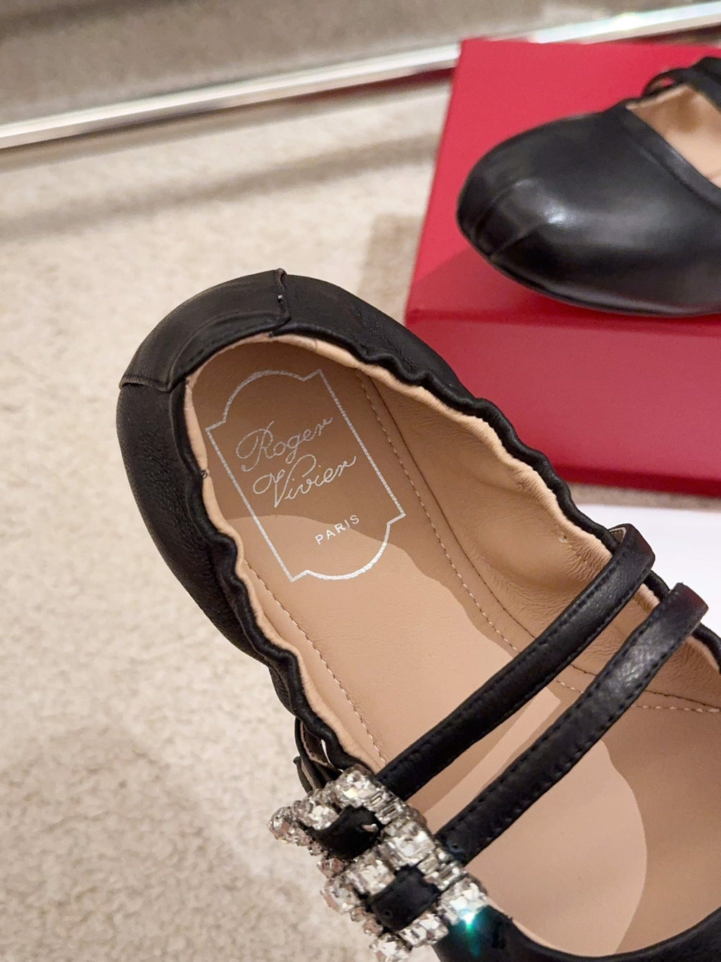 MARY JANES WITH TWO STRAPS IN BLACK SOFT LAMBSKIN