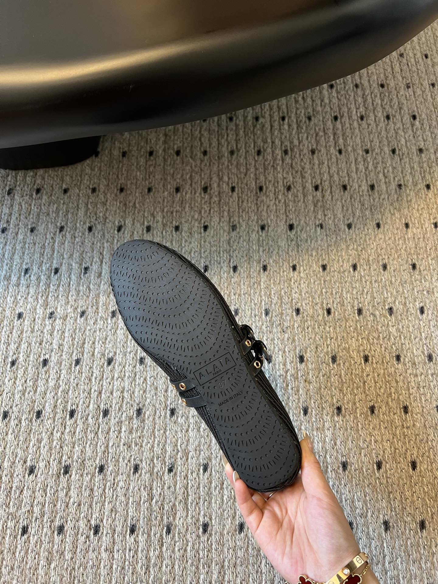 ALAIA MARY JANE SHOES IN BLACK ZP CUSTOM STRAW AND DENIM