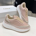 NAMA SNEAKER 5 CM IN LIGHT PINK CALFSKIN
