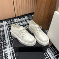 CC OXFORD SHOES IN WHITE CALFSKIN
