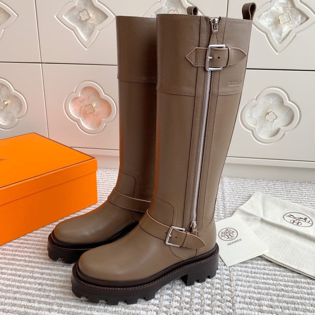 JAIME BOOT IN CEDAR BROWN CALFSKIN