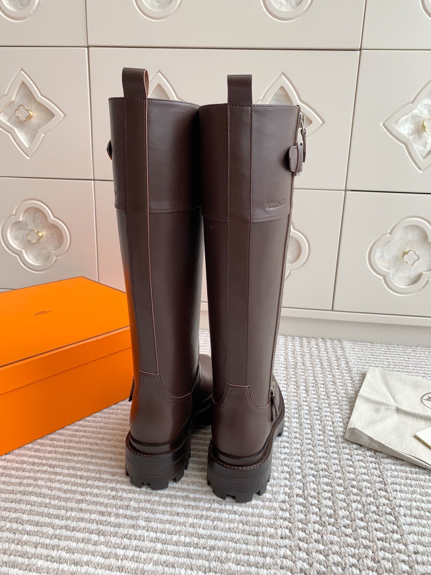 JAIME BOOT IN CHOCOLATE BROWN CALFSKIN