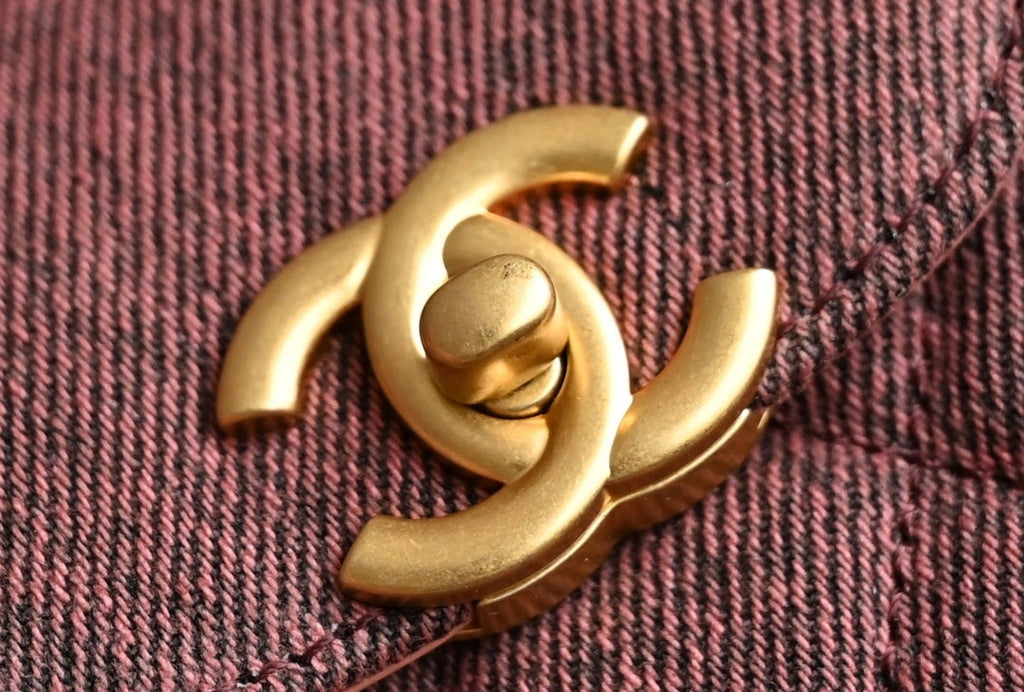 CHANEL 25S KELLY 19 CM IN WINE RED TWEED WITH GOLD HARDWARE