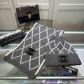SET HAT AND SCARF IN SMOKE GRAY MIX WHITE WOOL 422596