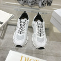 DIOR 25S CHRONO SNEAKER 45MM IN MESH WITH WHITE AND BLACK CALFSKIN