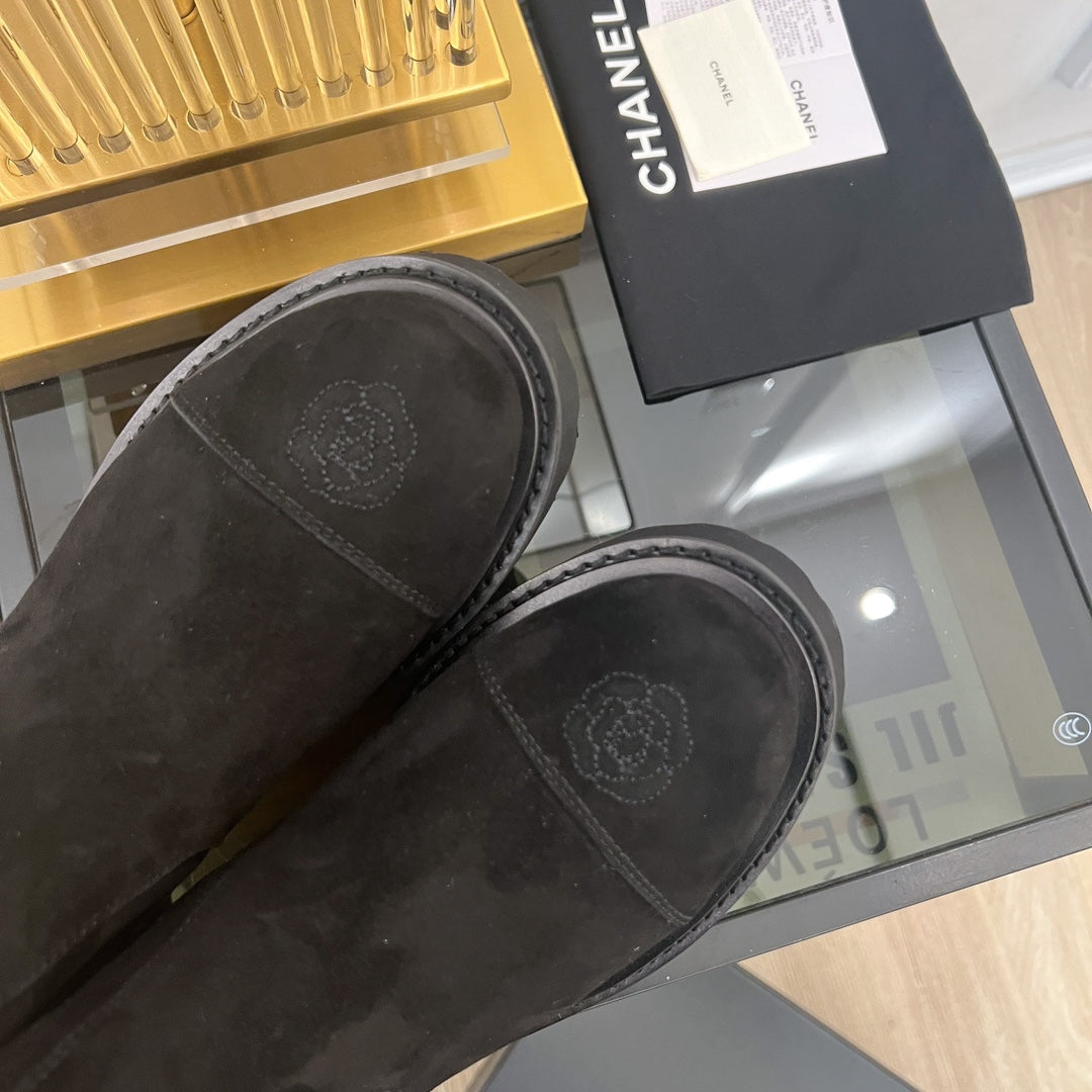 ANKLE BOOTS 4.5 CM IN BLACK LAMB SUEDE