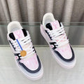 LV TRAINER SNEAKERS IN LIGHT PINK OMBRE MIX COLORFUL CALFSKIN