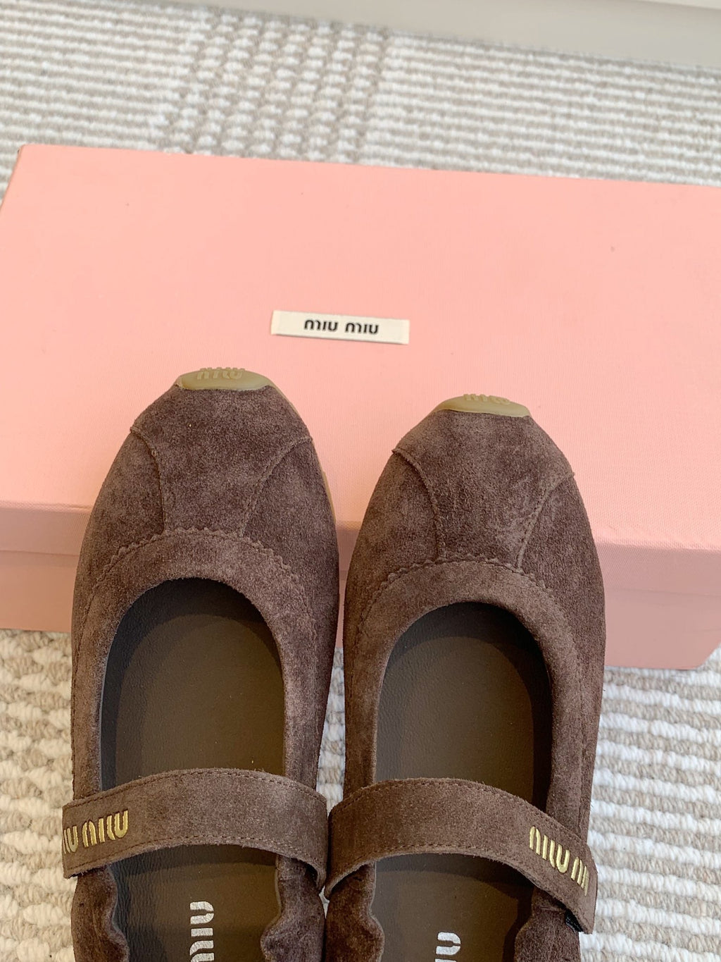 MARY JANE FLATS IN CHOCOLATE SUEDE