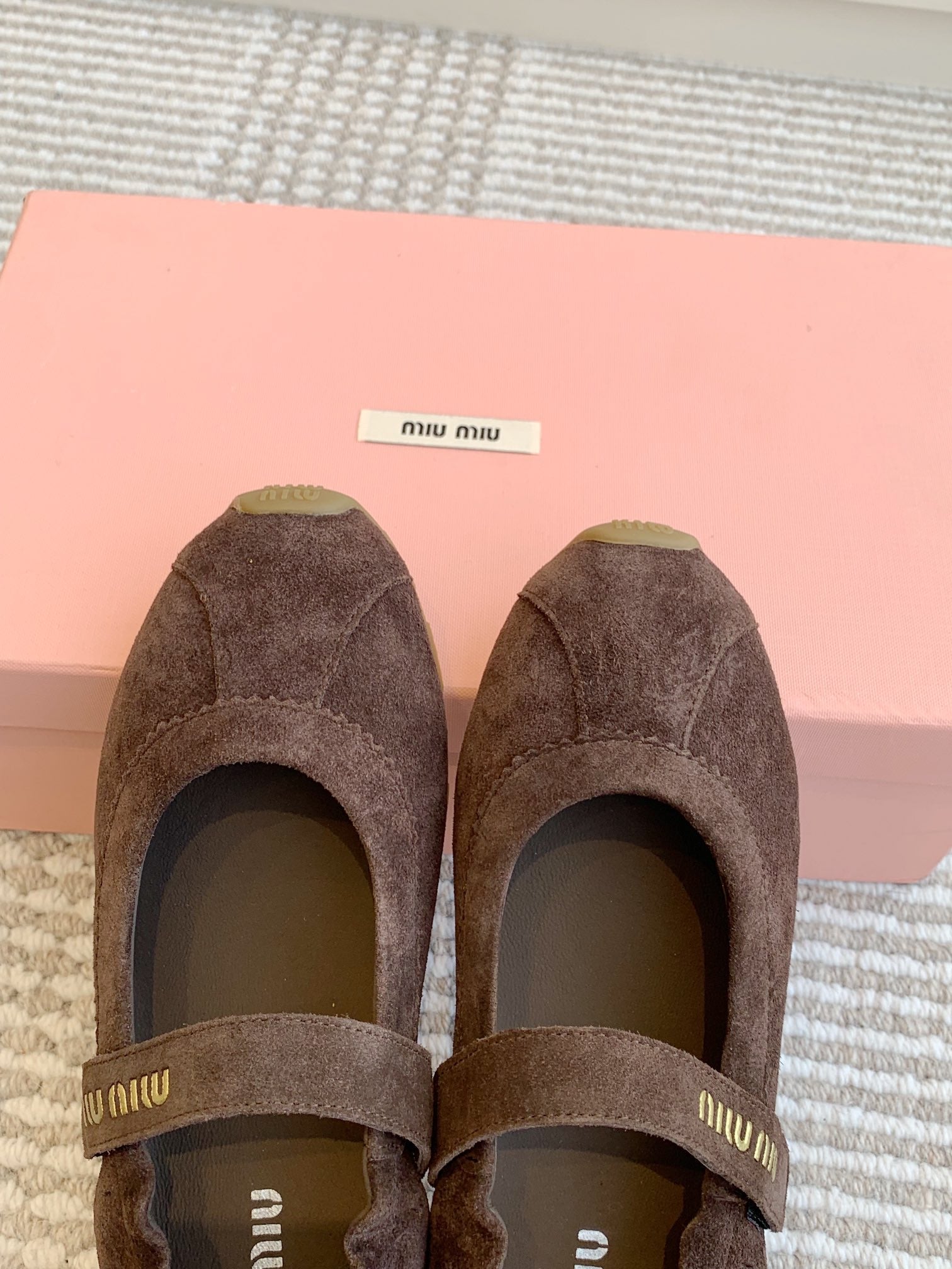 MARY JANE FLATS IN CHOCOLATE SUEDE