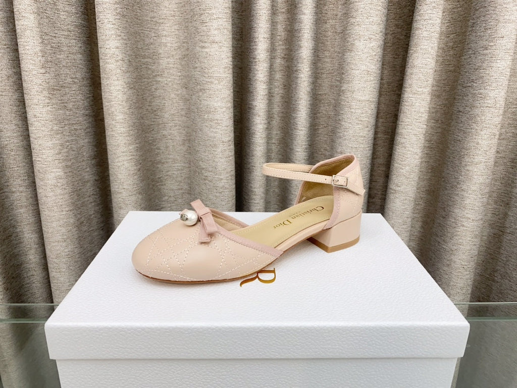 PEARL MARY JANE PUMP IN LIGHT PINK LAMBSKIN 30 MM