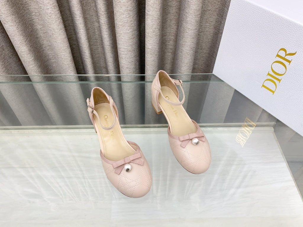 PEARL MARY JANE PUMP IN LIGHT PINK LAMBSKIN 30 MM