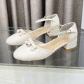 PEARL MARY JANE PUMP IN WHITE LAMBSKIN 30 MM