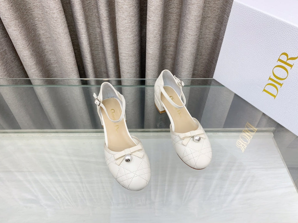 PEARL MARY JANE PUMP IN WHITE LAMBSKIN 30 MM