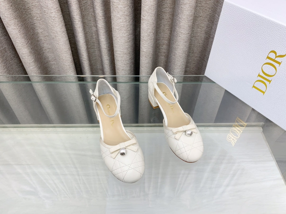 PEARL MARY JANE PUMP IN WHITE LAMBSKIN 30 MM