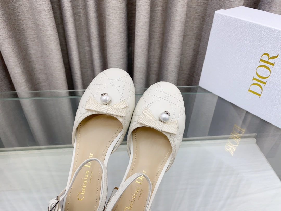 PEARL MARY JANE PUMP IN WHITE LAMBSKIN 30 MM