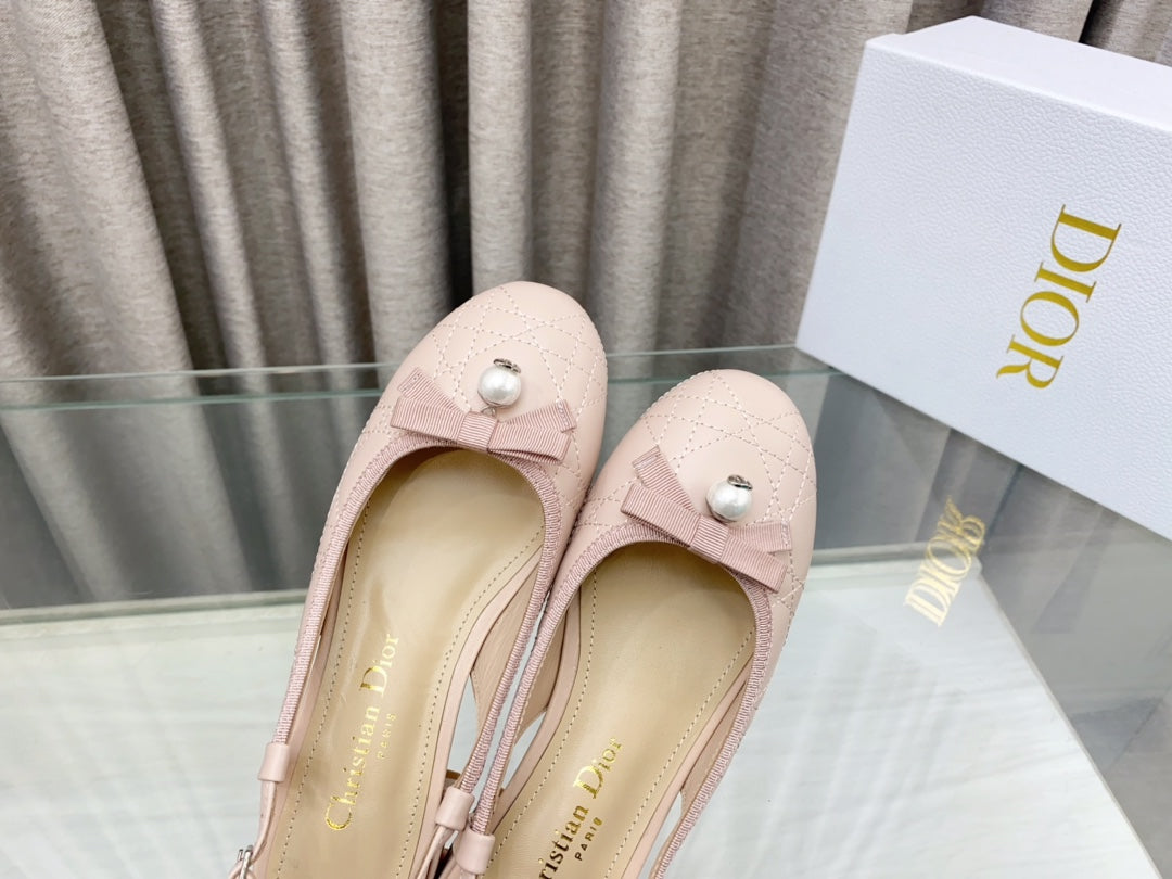 PEARL MARY JANE SLINGBACKS IN LIGHT PINK LAMBSKIN 30 MM