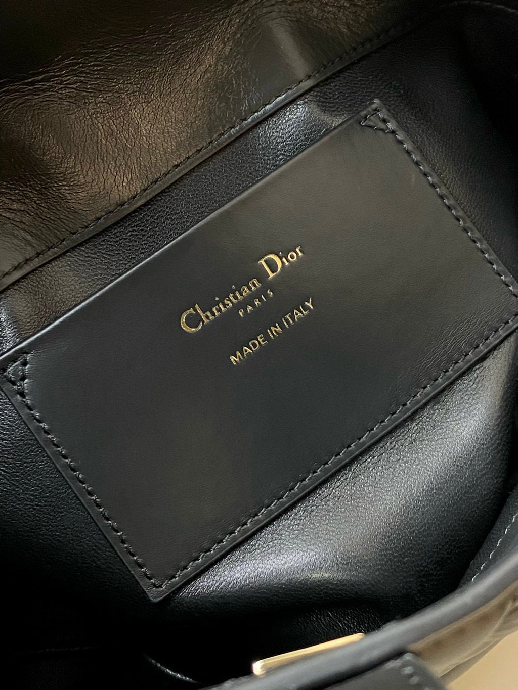 MINI TOUJOURS BUCKET BAG 18 IN BLACK CANNAGE CALFSKIN