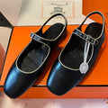KLEO SLINGBACK IN BLACK CALFSKIN