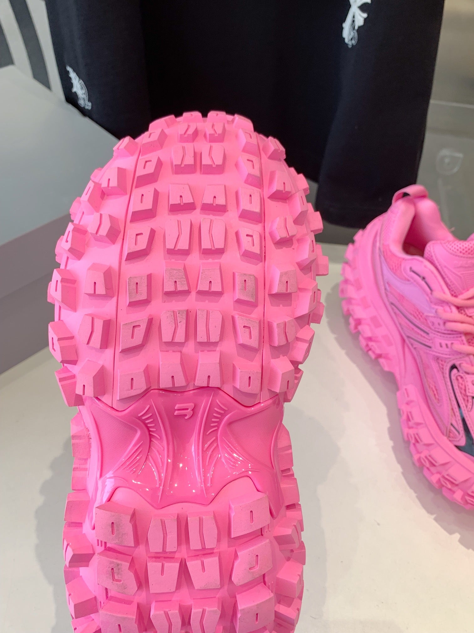 CHUNKY SNEAKERS IN PINK MIX BLACK POLYURETHANE, POLYESTER AND NYLON