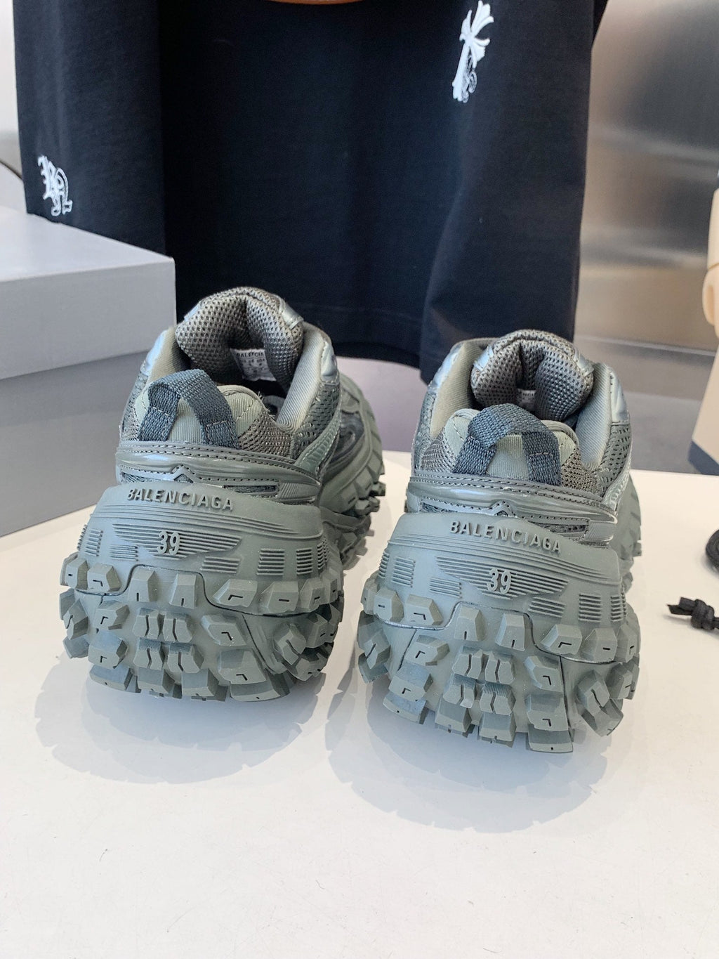 CHUNKY SNEAKERS IN MANTLE GRAY POLYURETHANE, POLYESTER AND NYLON