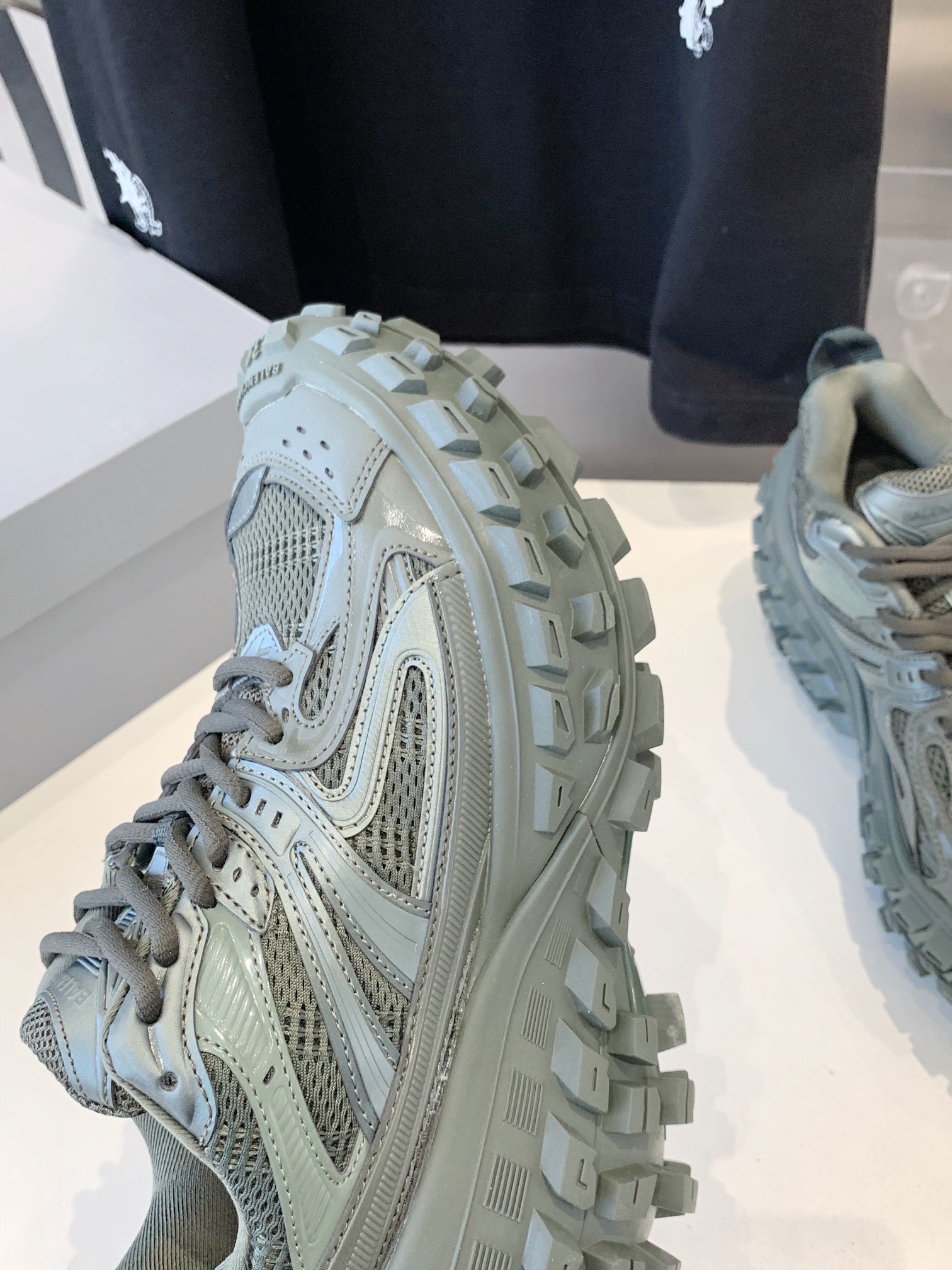 CHUNKY SNEAKERS IN MANTLE GRAY POLYURETHANE, POLYESTER AND NYLON